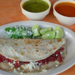 Pastor con queso Tortilla de harina